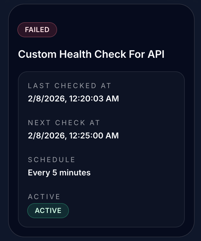 health check details