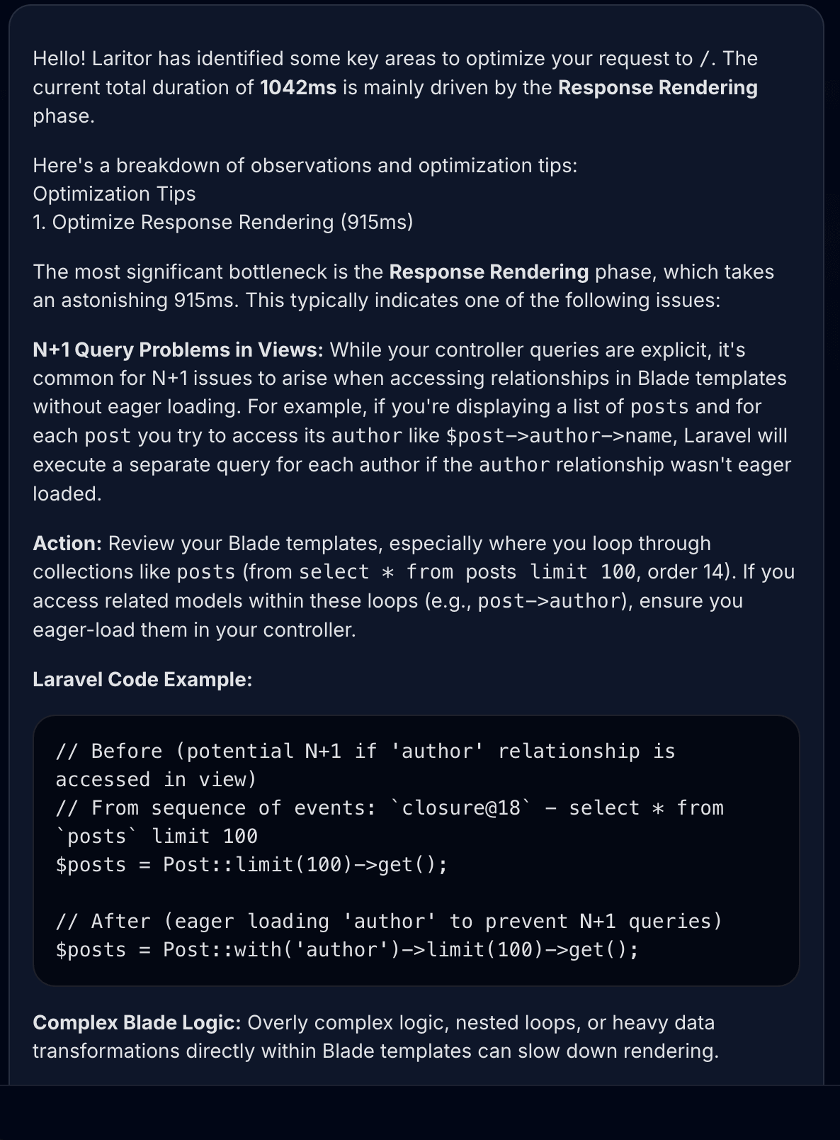 AI request optimization