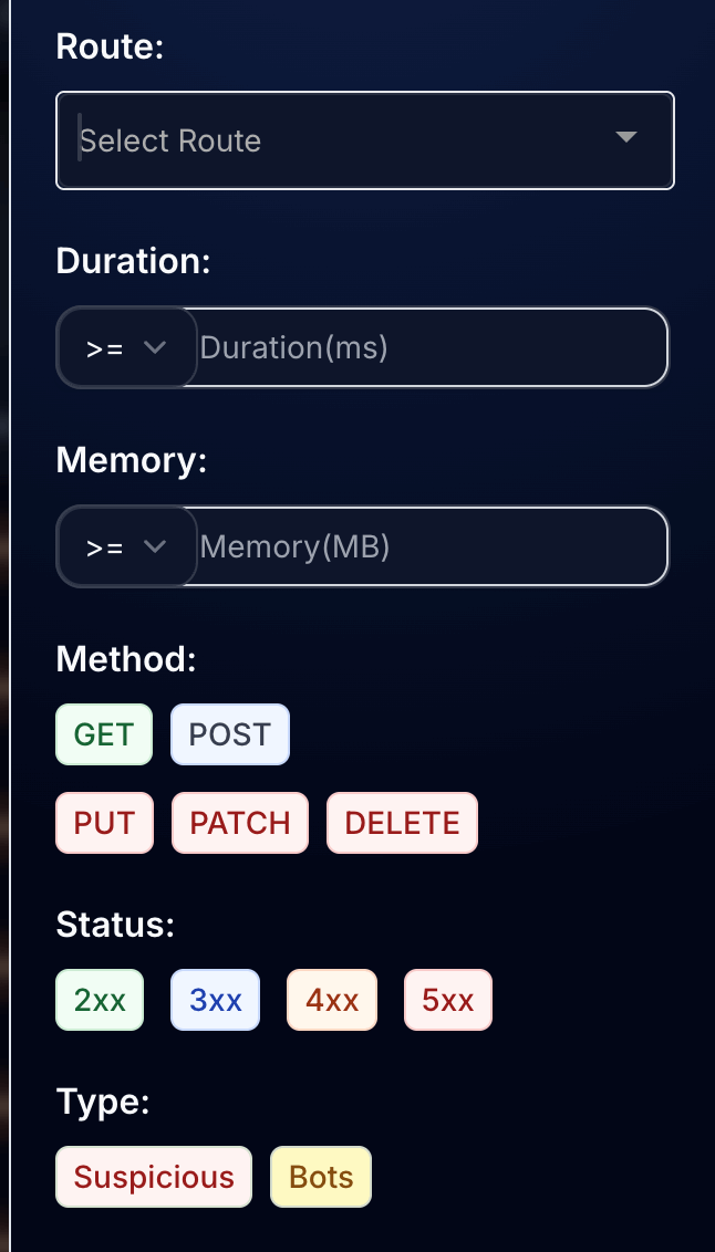 Request filter builder